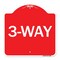 Signmission Designer Series Sign-3-Way, Red & White Aluminum Architectural Sign, 18" x 18", RW-1818-24408 A-DES-RW-1818-24408 - alternate 1